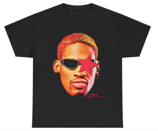 Dennis Rodman Big Head Graphic T-Shirt